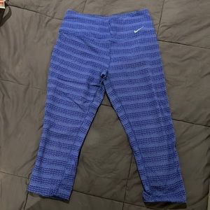 Royal blue Nike dri-fit capri leggings